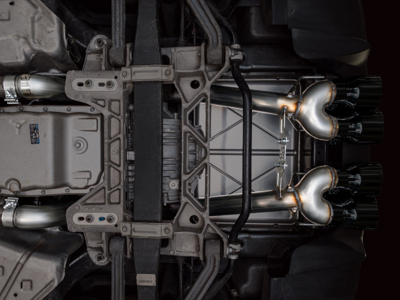 AWE Tuning 2009-2013 Chevrolet Corvette 6.2L Track Edition Axle-Back Exhaust with Diamond Black Tips - photo 2