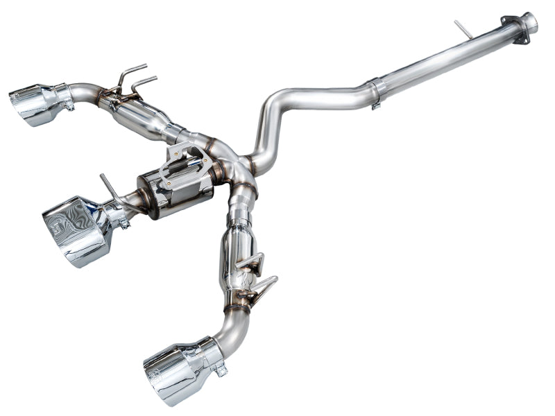 AWE Tuning 2023-2024 Toyota GR Corolla Track Edition Cat-Back Exhaust - Chrome Silver Tips - photo 3