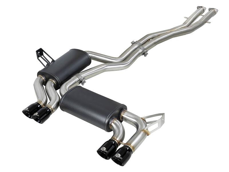 aFe MACH Force-Xp 2.5 IN 304 Stainless Steel Cat-Back Exhaust System with Black Tips 2001-2006 BMW M3 (E46) - photo 2