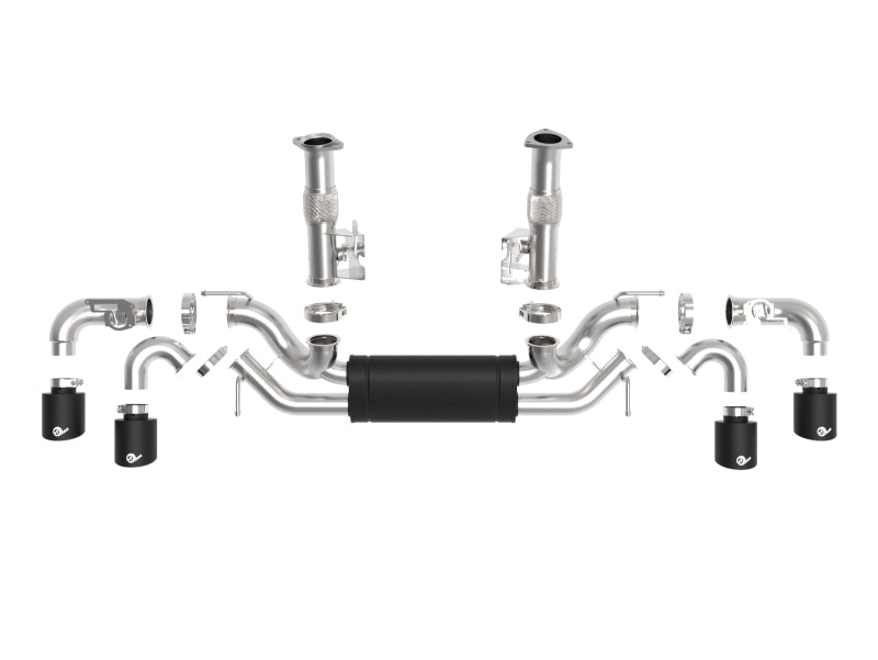 aFe MACH Force-Xp 3in to 2-1/2in 304 Stainless Steel Cat-Back 2020 Chevrolet Corvette (C8) 6.2L - Black Tip - photo 4