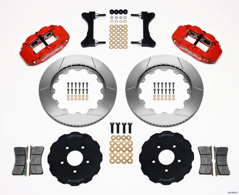 Wilwood Mitsubishi Lancer Evolution VIII Forged Narrow Superlite 6R Front Big Brake Kit (14in) - Red / Slotted