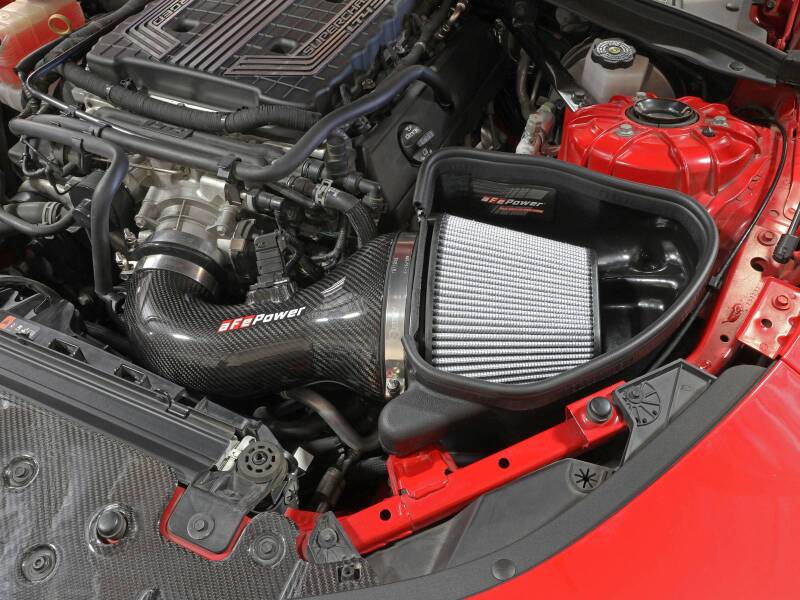 aFe 2017-2024 Chevrolet Camaro ZL1 (6.2L-V8) Track Series Carbon Fiber CAI System w/ Pro-DRY S Filters (afe57-10018D) - photo 8