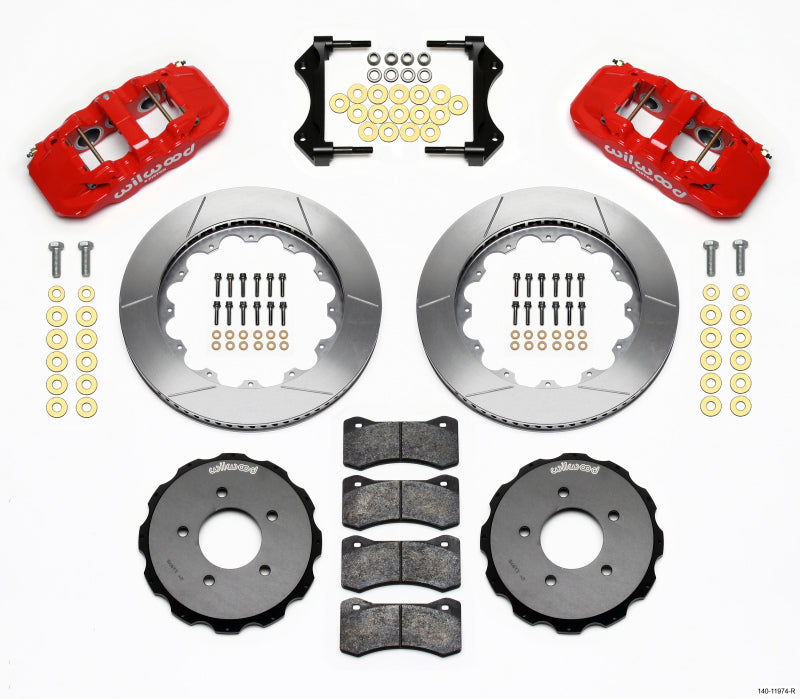 Wilwood 1999-2006 BMW 3 Series E46 Aero6 Front Big Brake Kit (14in) - Red / Slotted
