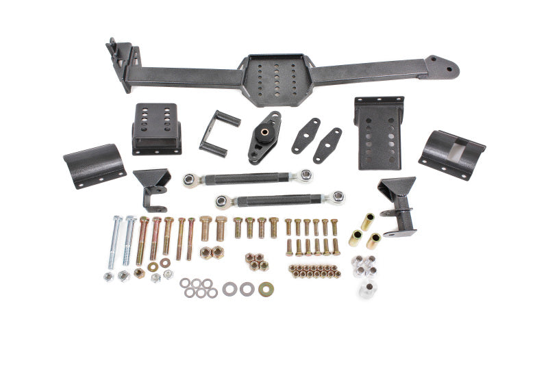 BMR Suspension 05-14 S197 Mustang Body Mount Watts Link Rod End/Poly w/ Adj. Axle Clamps - Black Hammertone