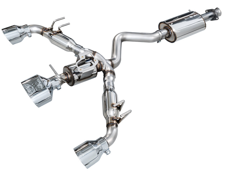 AWE Tuning 2023-2024 Toyota GR Corolla Touring Edition Cat-Back Exhaust - Chrome Silver Tips