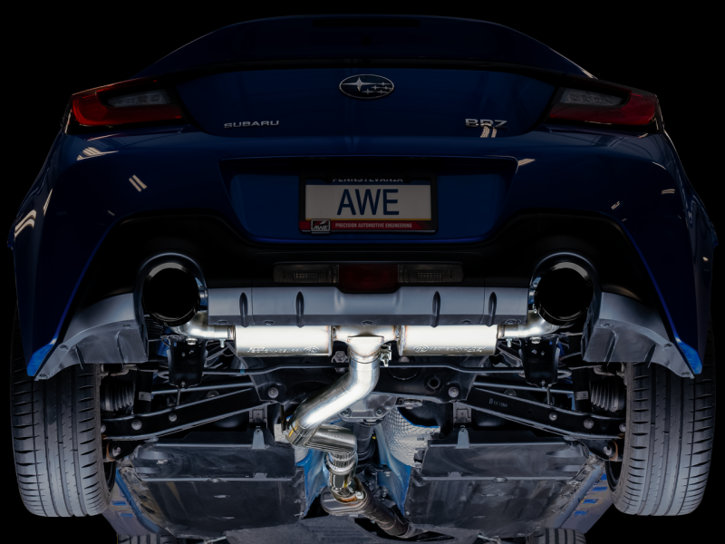 AWE Tuning Subaru BRZ/ Toyota GR86/ Toyota 86 Touring Edition Cat-Back Exhaust - Diamond Black Tips - photo 6