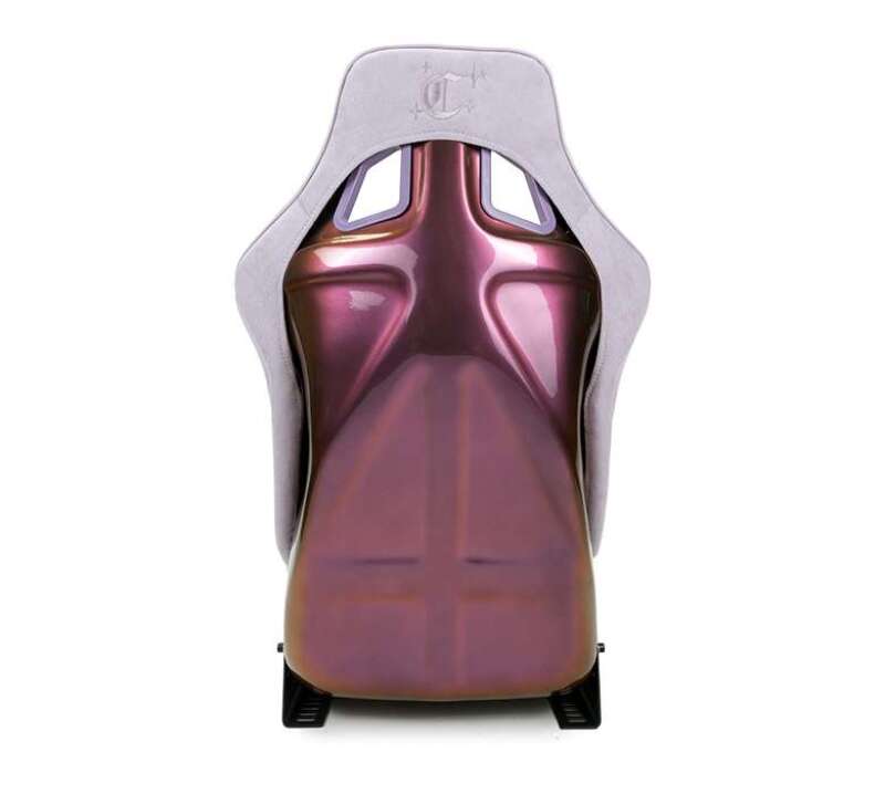 NRG FRP Bucket Seat Prisma-Chromatic Lilac Vegan Suede w/ Chameleon Back
