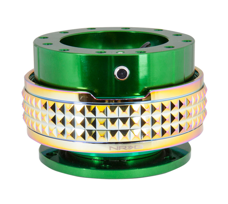 NRG Quick Release Kit - Pyramid Edition - Green Body / Neochrome Pyramid Ring (SRK-210GN/MC) - photo 2