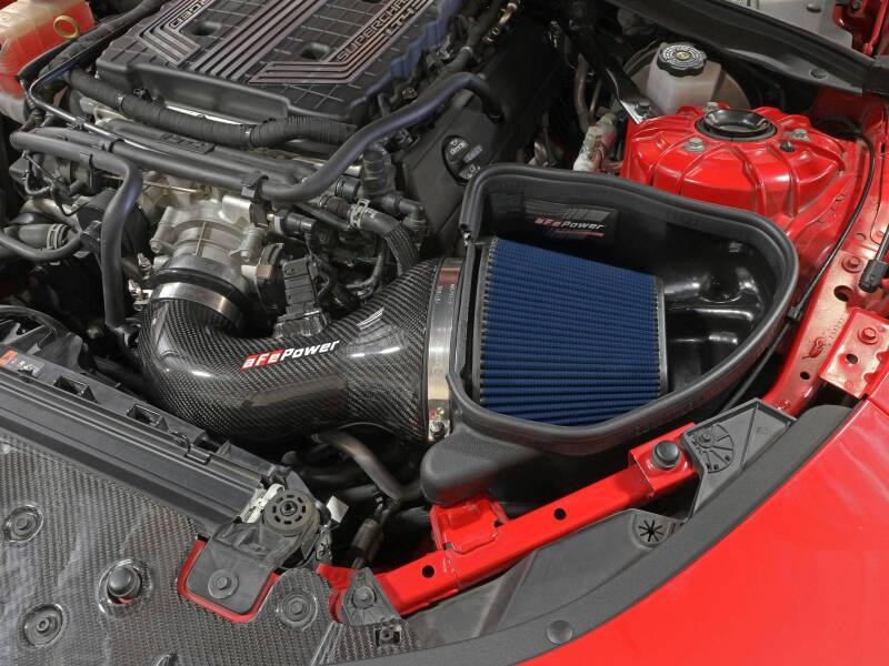 aFe 2017-2024 Chevrolet Camaro ZL1 (6.2L-V8) Track Series Carbon Fiber CAI System w/ Pro 5R Filters (afe57-10018R) - photo 8