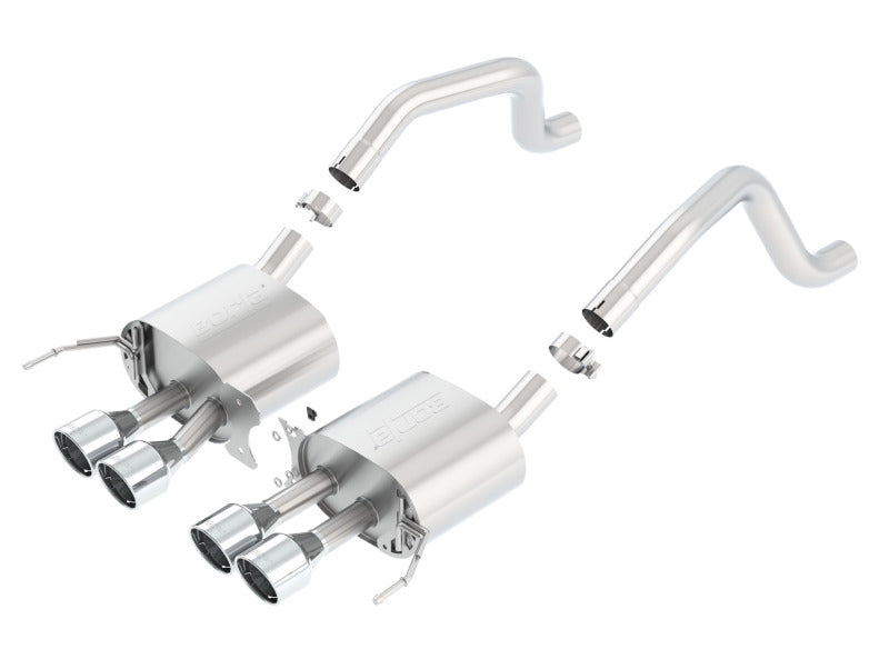Borla 2015 Chevrolet Corvette C7 ZO6 6.2L without AFM NPP S-Type Quad RD RL IC Tips Center Rear Exit Exhaust