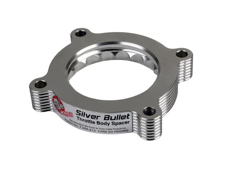 aFe 2011-2014 Ford Mustang/ 2011-2014 Ford F-150 V6 3.7L Silver Bullet Throttle Body Spacer - Silver (afe46-33016)