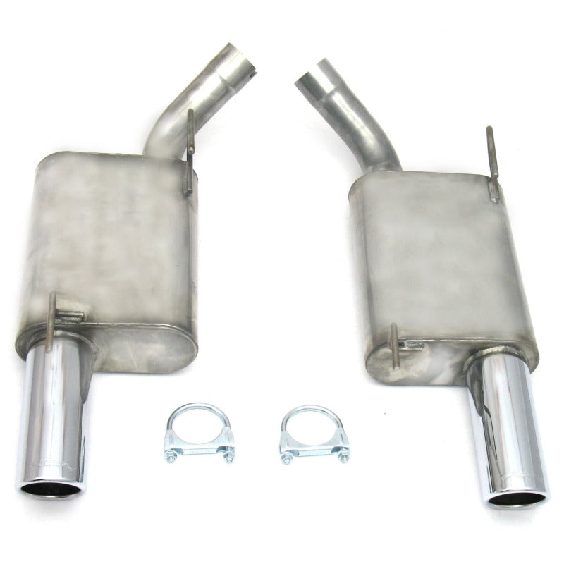 JBA 2007-2010 Ford Mustang GT/GT500 4.6L/5.4L 409 Stainless Steel Dual 3.5in Rear Exit Axle-Back Exhaust - photo 2