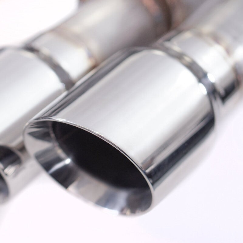 Stainless Works 2018-2021 Ford Mustang GT 3in Legend Series Cat-Back X-Pipe with Quad Tips without Active Valves - photo 6