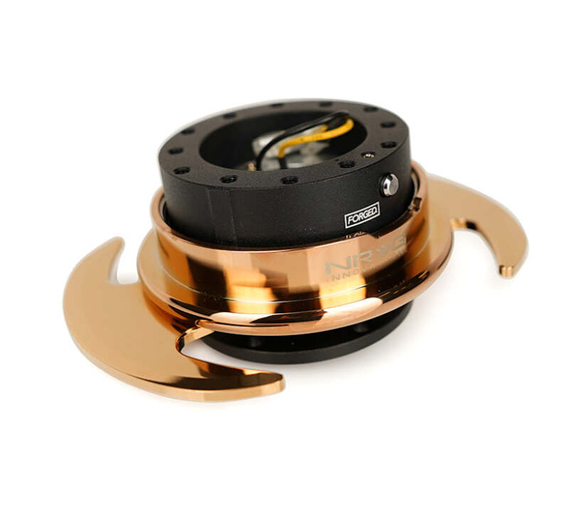 NRG Quick Release Kit Gen 3.0 - Black Body / Rose Gold Ring w/ Handles (SRK-650BK-CRG)