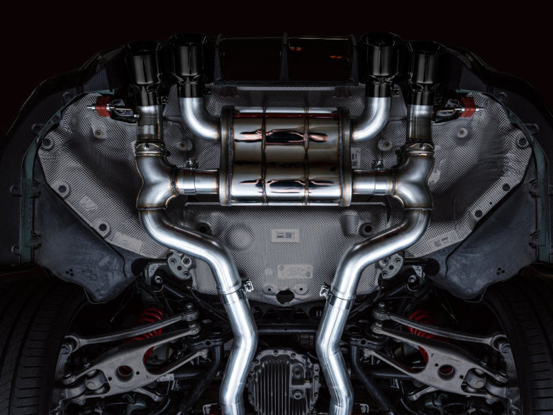 AWE Tuning SwitchPath Cat-Back Exhaust for BMW G8X M3/M4 - Diamond Black Tips - photo 2