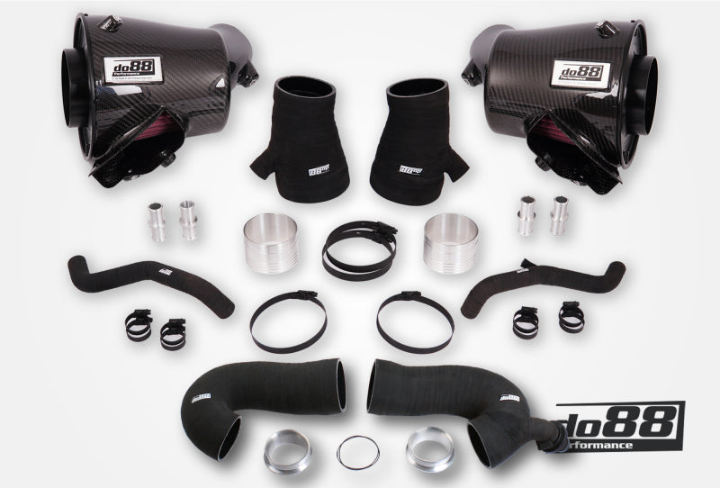do88 2020+ Porsche 911 Turbo/Turbo S (992.1) Induction System w/80mm Outlet & Turbo Inlet Hoses (dobLF-210-ST-80-212)