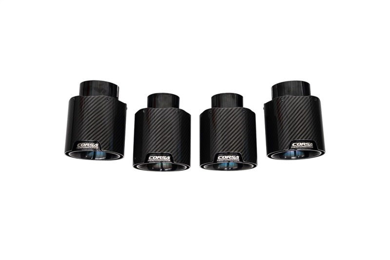 CORSA Performance 2020-2025 Chevrolet Corvette C8 RWD 4.5in Carbon Fiber Black PVD Tip Kit (For Corsa Exhaust Only) - photo 4