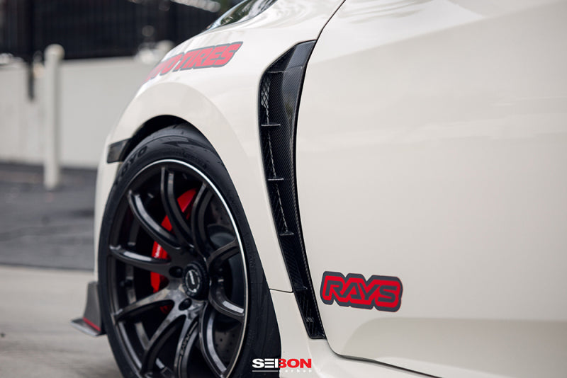 Seibon 2017-2018 Honda Civic Type R Carbon Fiber Fender Ducts (Pair) - photo 4