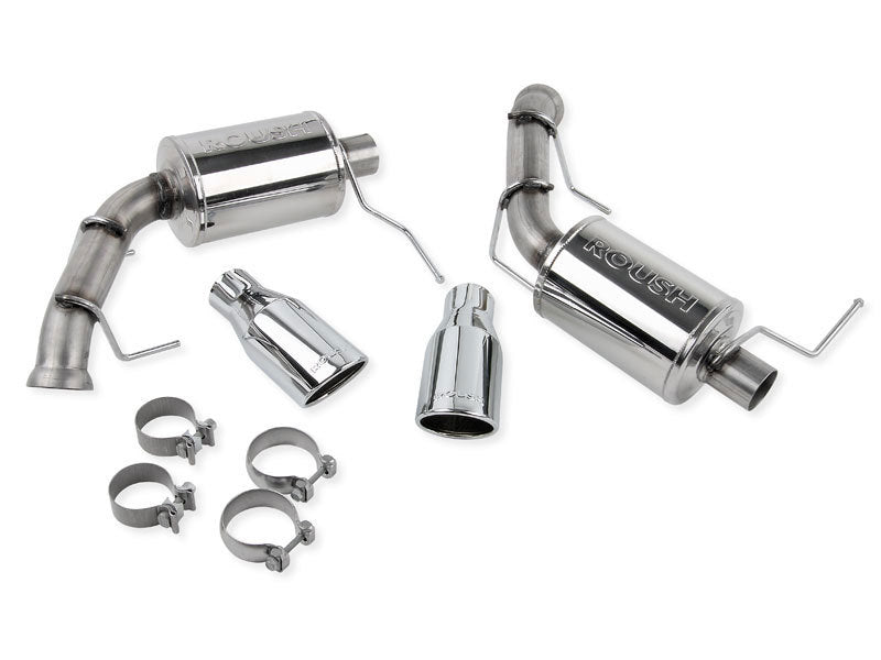 Roush 2011-2014 Ford Mustang V8 Enhanced Sound Dual Axle-Back with Round Tips - photo 3