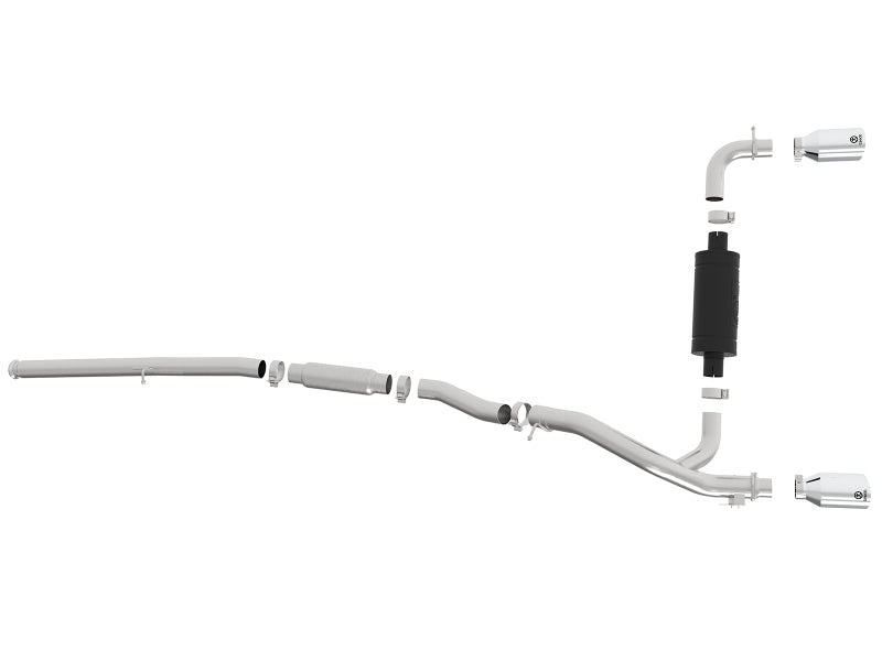 aFe Takeda 3in 304 Stainless Steel Cat-Back Exhaust with Polished Tip 2016-2018 Ford Focus RS 2.3L - photo 6