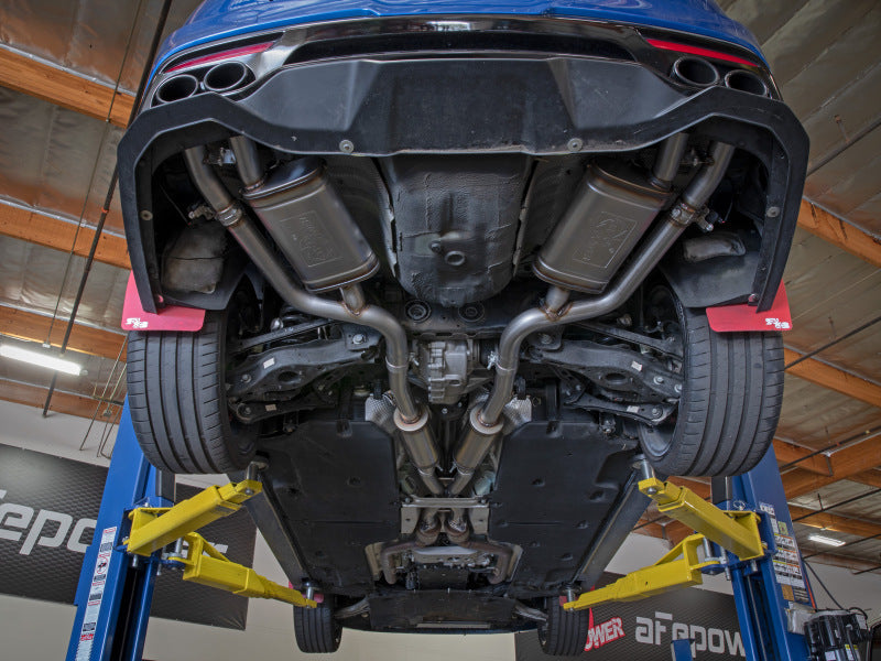 aFe Gemini XV 2.5in 304 Stainless Steel Cat-Back Exhaust with Cut-Out 2018-2022 Kia Stinger V6 3.3L - photo 5