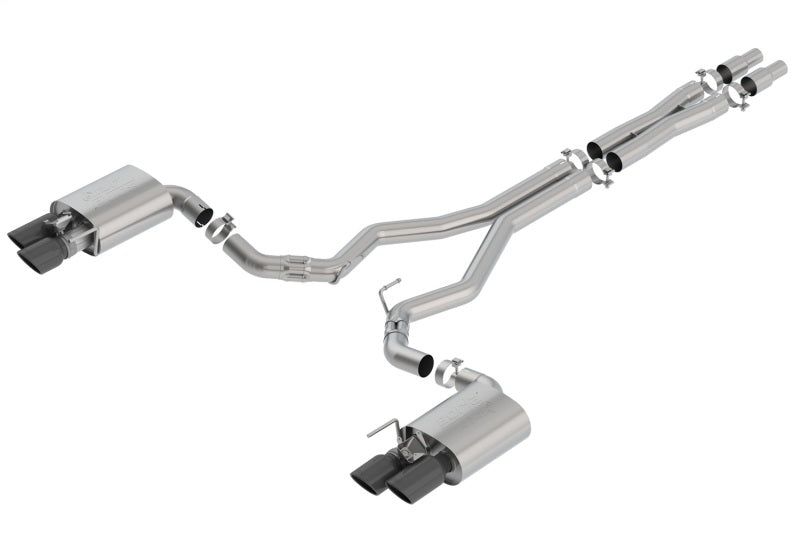 Borla 2018 Ford Mustang GT 5.0L AT/MT 3in ATAK Cat-Back Exhaust Black Chrome Tips with Valves - photo 5