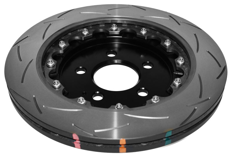 DBA Ford Mustang (S550) 5000 Series T3 Slotted 2-Piece Rear Brake Rotor, Black Hat (DBA52165BLKS)