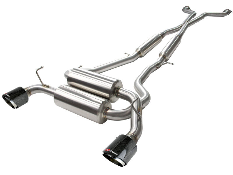 aFe Takeda 2-1/2in 304 Stainless Steel Cat-Back Exhaust Infiniti G37 08-13/Q60 2014-2015 V6-3.7 with Carbon Fiber Tips - photo 3