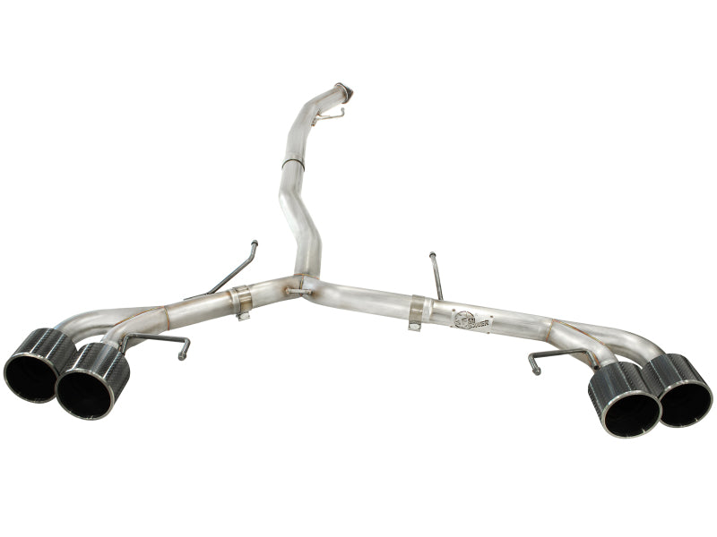 aFe Takeda 3in Stainless Steel Exhaust Cat-Back 2009-2014 Nissan GTR V6 3.8L Carbon Fiber Tips - photo 3