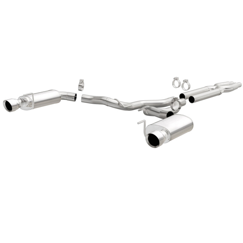 Magnaflow Cat-Back, SS, 3in, Street, Dual Split Polished 4.5in Tips 2015 Ford Mustang GT V8 5.0L