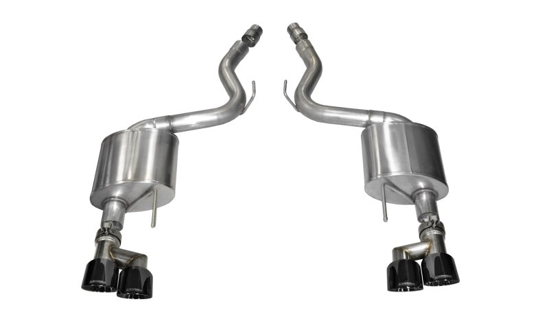 CORSA Performance 2015-2017 Ford Mustang GT 5.0 3in Axle-Back Exhaust Black Quad Tips (Sport)