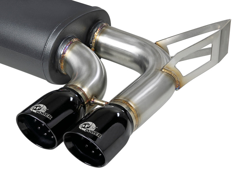 aFe MACH Force-Xp 2.5 IN 304 Stainless Steel Cat-Back Exhaust System with Black Tips 2001-2006 BMW M3 (E46) - photo 3
