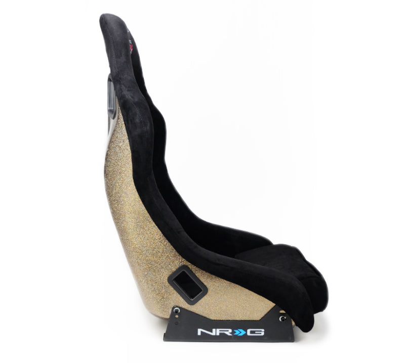 NRG FRP Bucket Seat ULTRA Edition (Black Alcantara/Gold Glitter Back)