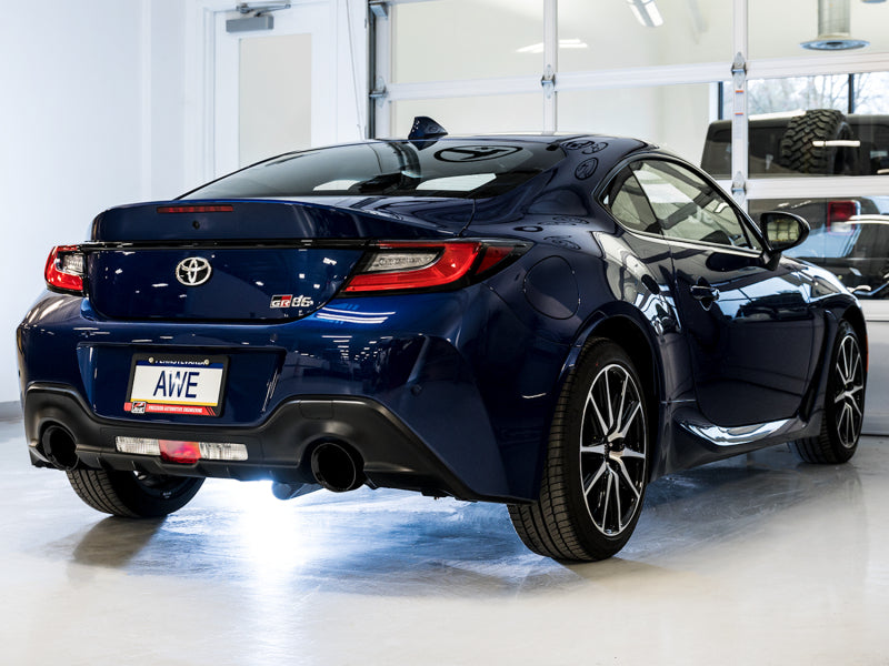 AWE Tuning Subaru BRZ / Toyota GR86 / Toyota 86 Track Edition Cat-Back Exhaust - Diamond Black Tips - photo 2