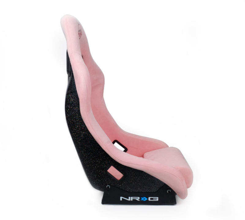 NRG FRP Bucket Seat Prisma Edition w/ Pearlized Back and Pink Alcantara