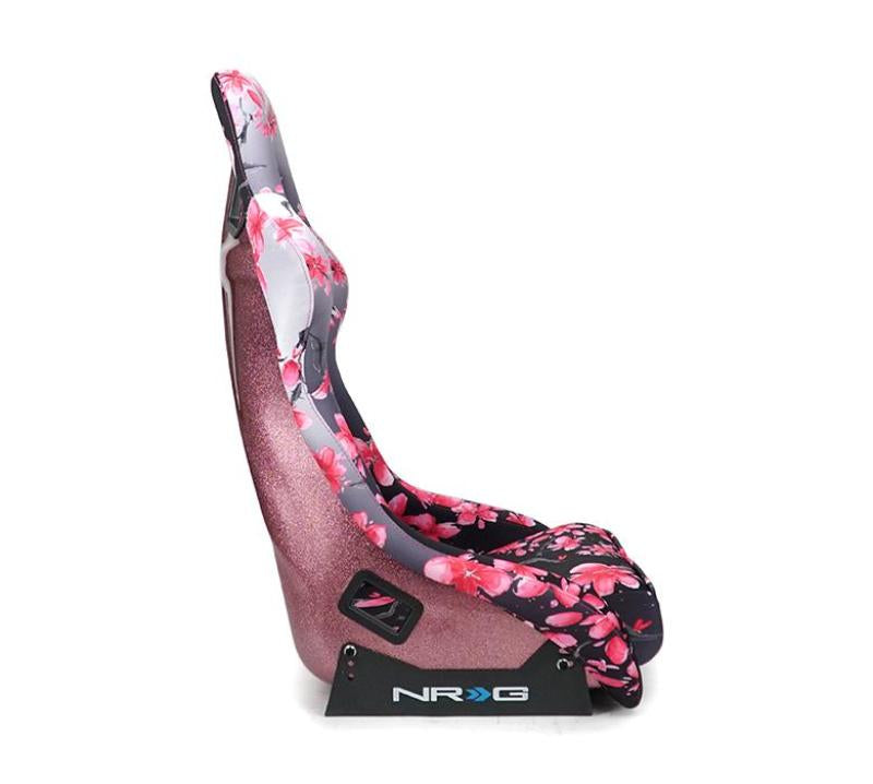 NRG FRP Bucket Seat PRISMA Japanese Cherry Blossom Edition W/ Pink Pearlized Back