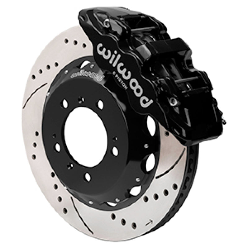 Wilwood 1999-2012 Porsche 911 (996/997) Aero6 Front Big Brake Kit (14in) - Black / Drilled & Slotted