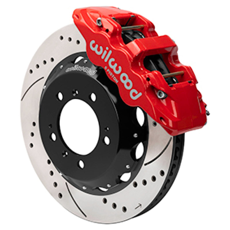 Wilwood 1999-2012 Porsche 911 (996/997) Aero6 Front Big Brake Kit (14in) - Red / Drilled & Slotted