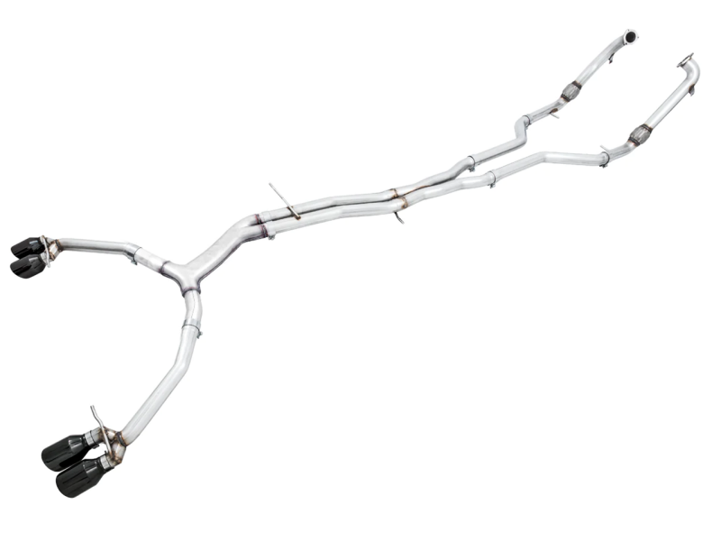 AWE Tuning Audi B9 S5 Sportback Track Edition Exhaust - Non-Resonated (Black 102mm Tips)