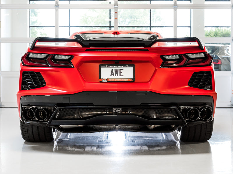 AWE Tuning 2020 Chevrolet Corvette (C8) Touring Edition Exhaust - Quad Diamond Black Tips - photo 3