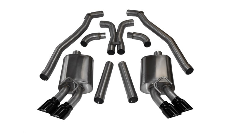CORSA Performance 2012-2015 Chevrolet Camaro Coupe ZL1 6.2L V8 Black Sport Cat-Back + XO Exhaust - photo 2