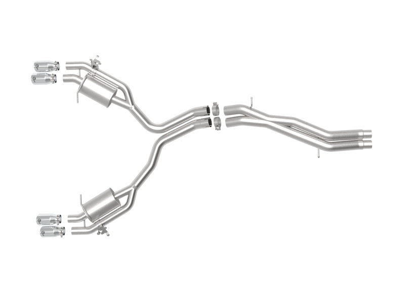 aFe 2018-2020 Audi RS5 Coupe MACH Force-Xp 3in to 2.5in 304 Stainless Steel Axle-Back Exhaust System-Quad Polish Tips - photo 3
