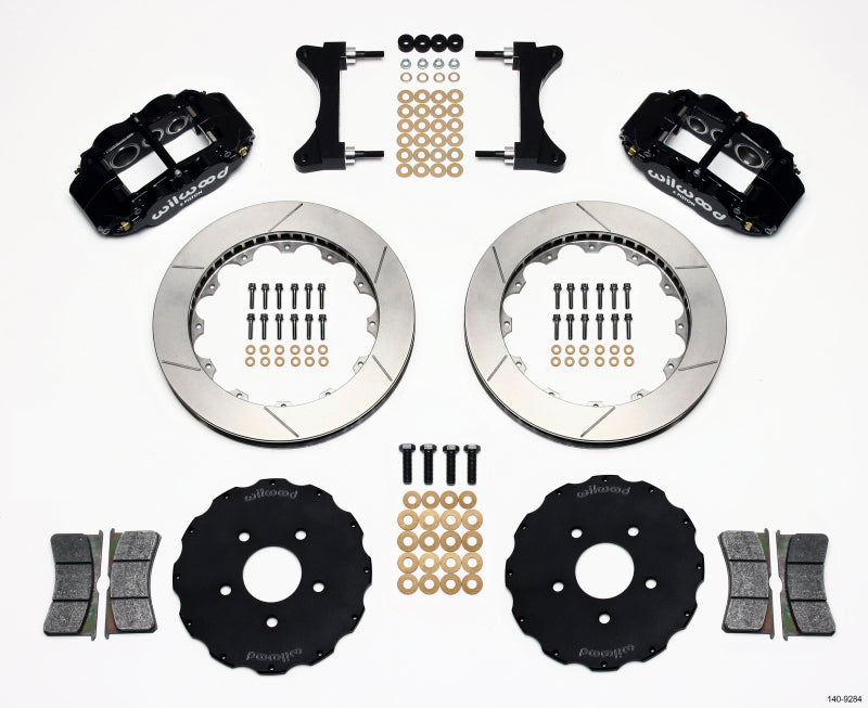 Wilwood Mitsubishi Lancer Evolution VIII Forged Narrow Superlite 6R Front Big Brake Kit (13.06in) - Black / Slotted