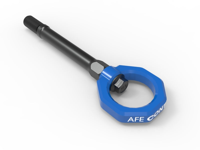 aFe CONTROL Front Tow Hook Chevrolet Corvette (C8) 20-25 V8-6.2L - Blue (450-401014-L)