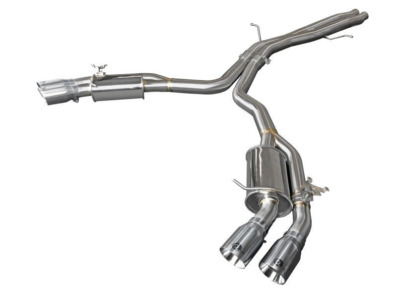 aFe 2018-2020 Audi RS5 Coupe MACH Force-Xp 3in to 2.5in 304 Stainless Steel Axle-Back Exhaust System-Quad Polish Tips