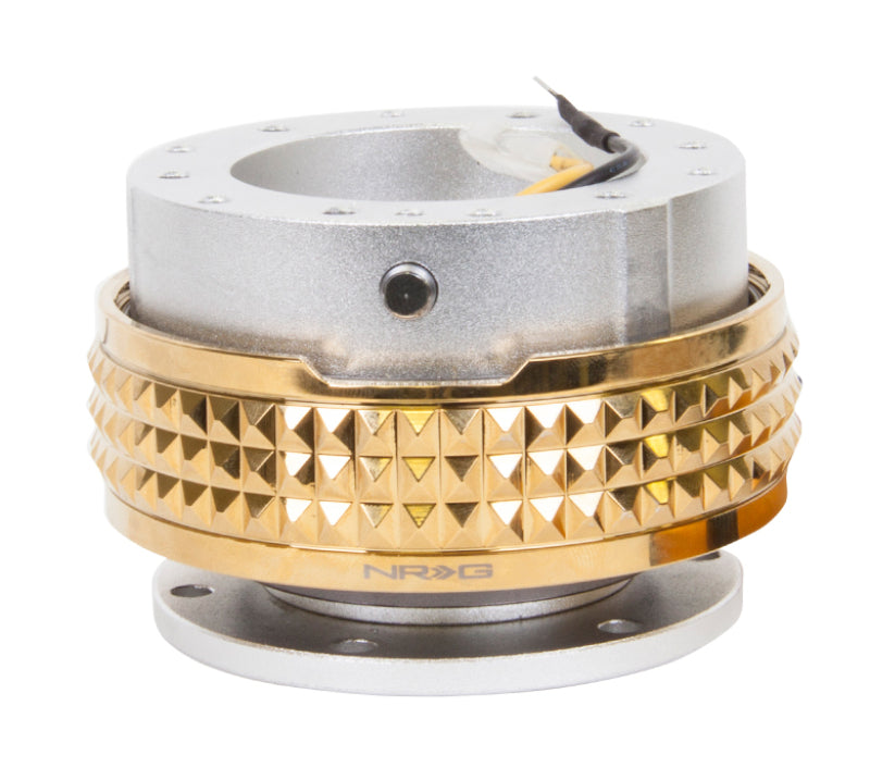 NRG Quick Release Kit - Pyramid Edition - Silver Body / Chrome Gold Pyramid Ring (SRK-210SL/CG) - photo 2