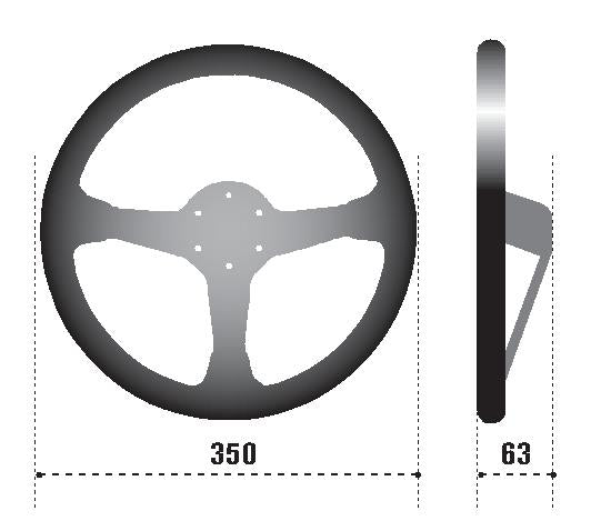 Sparco Steering Wheel 345 Suede Black (015R345MSN) - photo 3