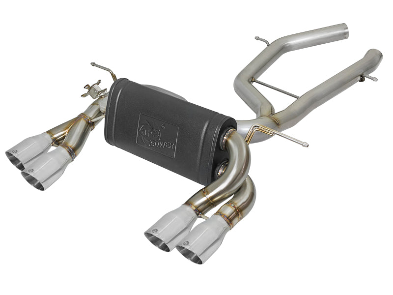 aFe MACH Force-Xp 2-1/2in Stainless Steel Axle-Back Exhaust with Polished Tips 2015+ BMW M3/M4 (F80/F82) L6 3.0L - photo 2