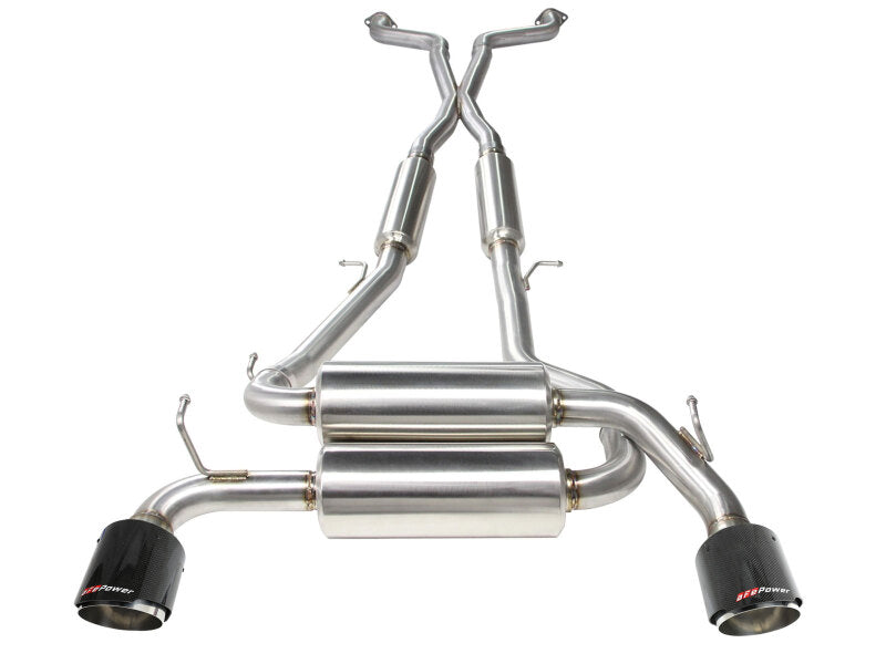 aFe Takeda 2-1/2in 304 Stainless Steel Cat-Back Exhaust Infiniti G37 08-13/Q60 2014-2015 V6-3.7 with Carbon Fiber Tips - photo 4