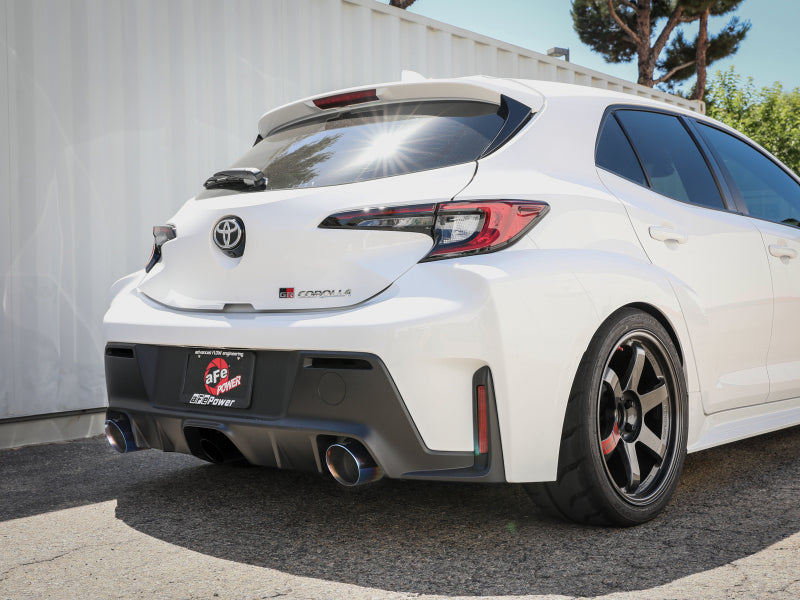 aFe 2023-2024 Toyota GR Corolla L3 1.6L Gemini XV 3in to 2-1/2in Cat-Back Exhaust with Blue Flame Tips - photo 4